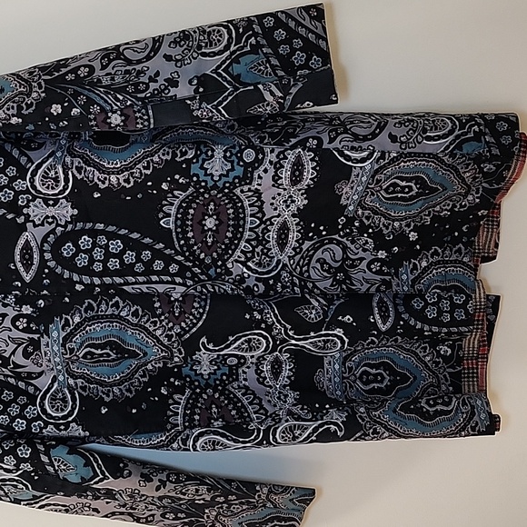 BURBERRY PRORSUM purple paisley bandana print double breasted trench coat Sz 10 - Picture 12 of 16